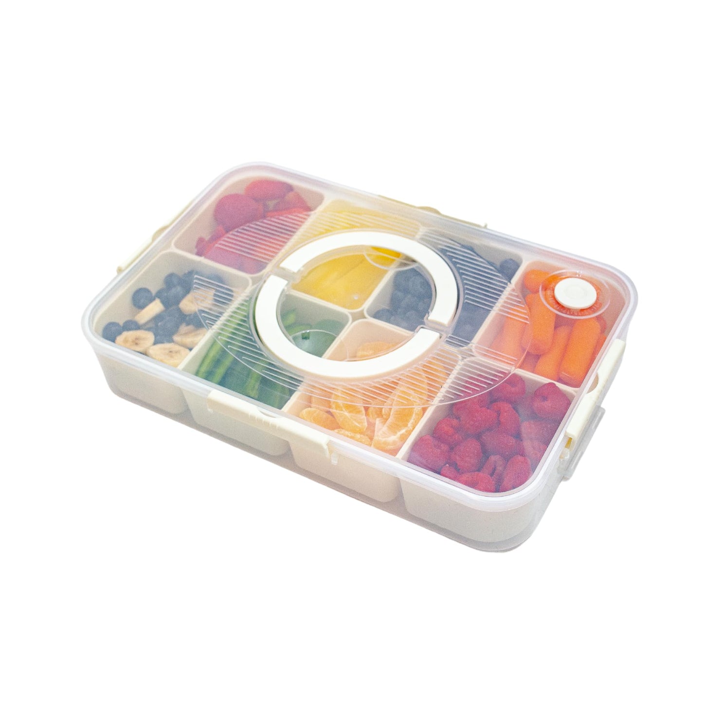 Puccino's Kitchen Snack Box Container - 1 Pack - Microwave & Dishwasher Safe - Versatile Snack Box, Serving Tray, Ideal Lunchable Container