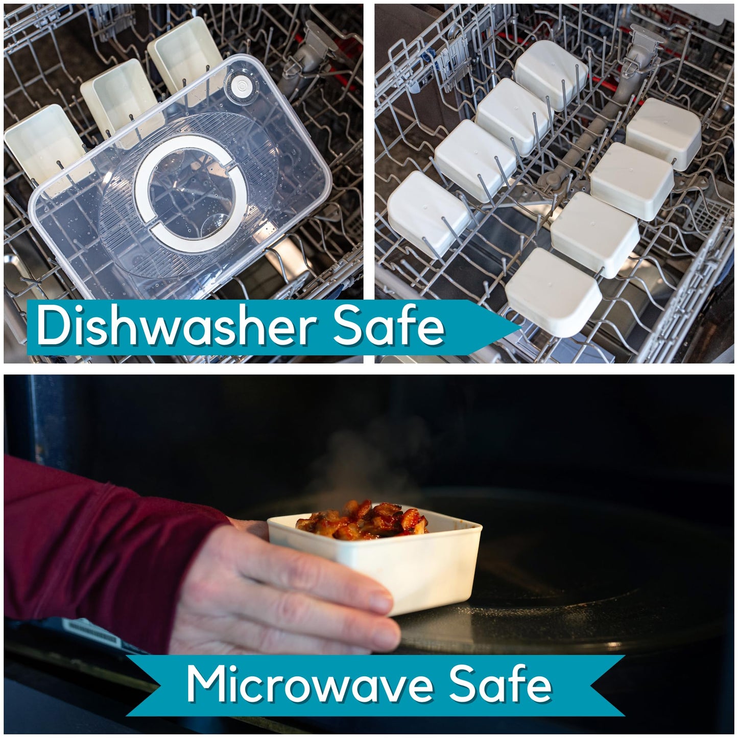 Puccino's Kitchen Snack Box Container - 1 Pack - Microwave & Dishwasher Safe - Versatile Snack Box, Serving Tray, Ideal Lunchable Container